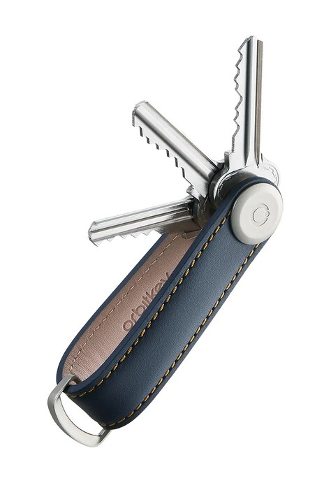Orbitkey etui na klucze Leather 8,5 cm kolor niebieski