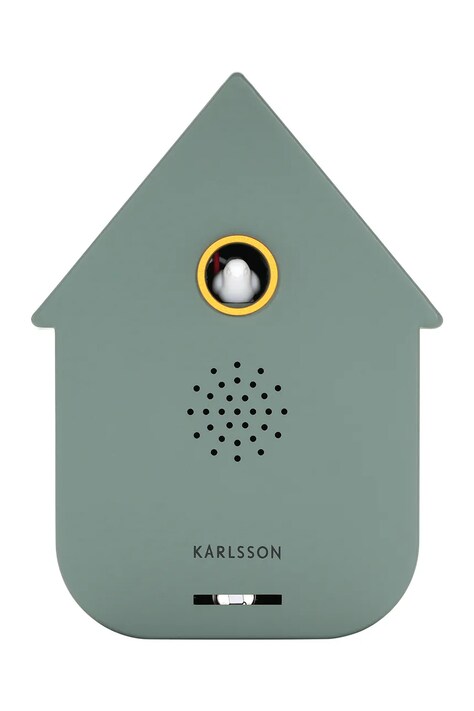 Karlsson zegar ścienny z kukułką Modern Cuckoo 11,5 x 7,5 cm kolor turkusowy