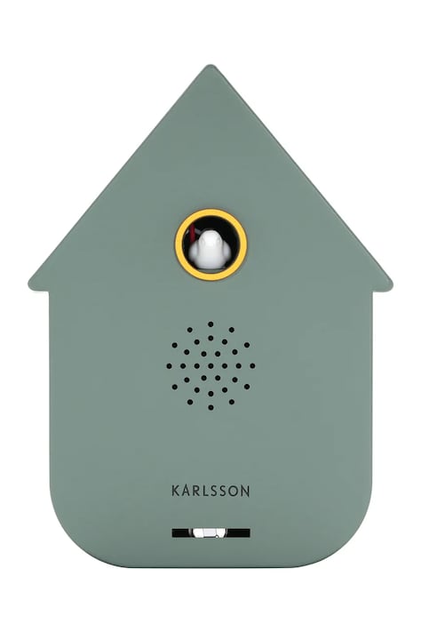 Karlsson zegar ścienny z kukułką Modern Cuckoo 11,5 x 7,5 cm kolor turkusowy