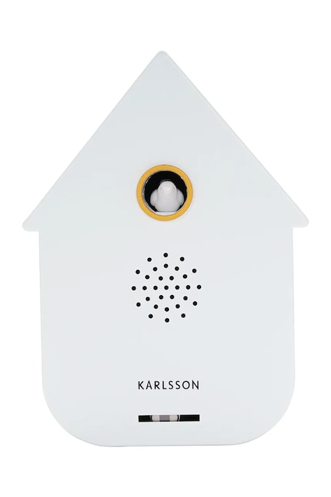 Karlsson zegar ścienny z kukułką Modern Cuckoo 11,5 x 7,5 cm kolor biały