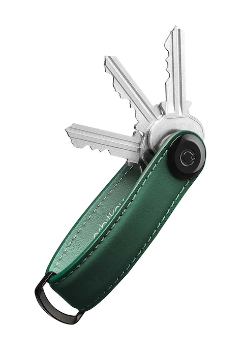 Orbitkey portachiavi in pelle Matte Leather 8,6 x 2,2 cm colore verde KML2.FRT.101