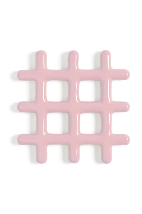 Στήριγμα καυτής κατσαρόλας &k amsterdam grid pink χρώμα: ροζ