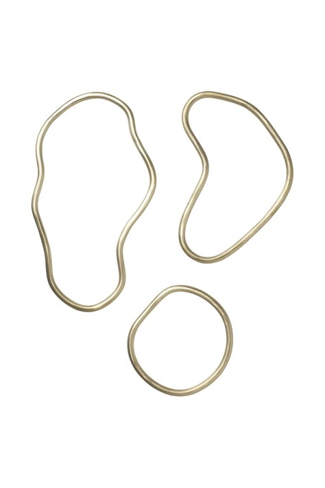 ferm LIVING podstawka pod gorące naczynia Pond Trivets 3-pack kolor żółty