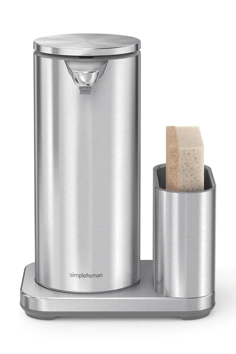 Simplehuman dozator fără atingere cu recipient cu burete Sensor Pump 414 ml culoarea gri