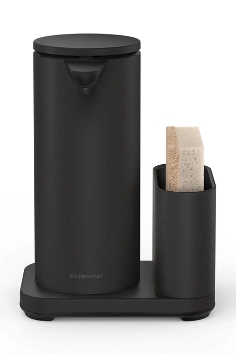 Бесконтактный дозатор с контейнером для губки Simplehuman 414 ml цвет чёрный