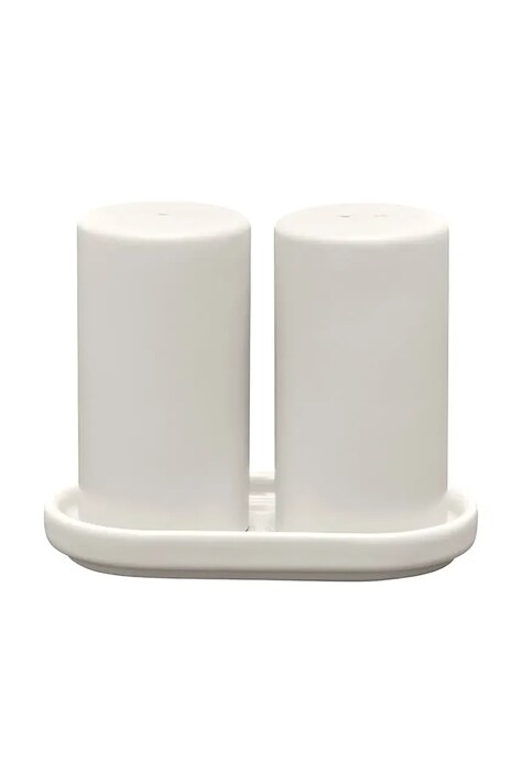 Blomus solniczka i pieprzniczka z podstawką Pilar 9 cm kolor biały