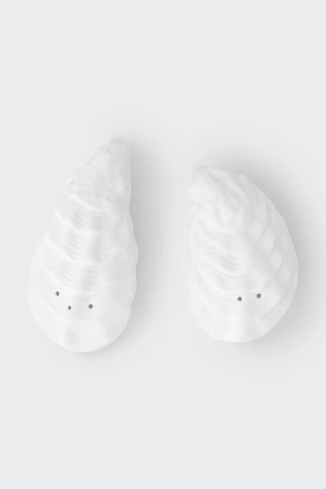Raeder solniczka i pieprzniczka Oysters 9,5 x 4,5 cm kolor biały