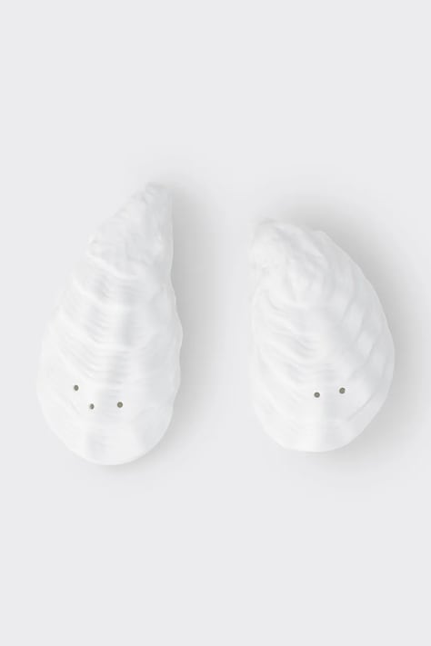 Solnica in popernica Raeder Oysters 9,5 x 4,5 cm bela barva