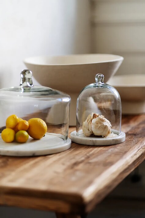 Madam Stoltz patera z kloszem 13 x 18 cm kolor transparentny EV.32600