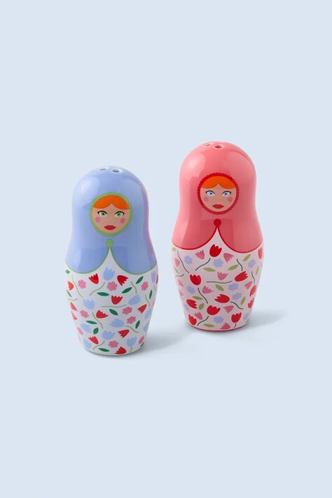 Fluid Market solniczka i pieprzniczka 8 x 4 cm kolor multicolor AASAAPRDFLW