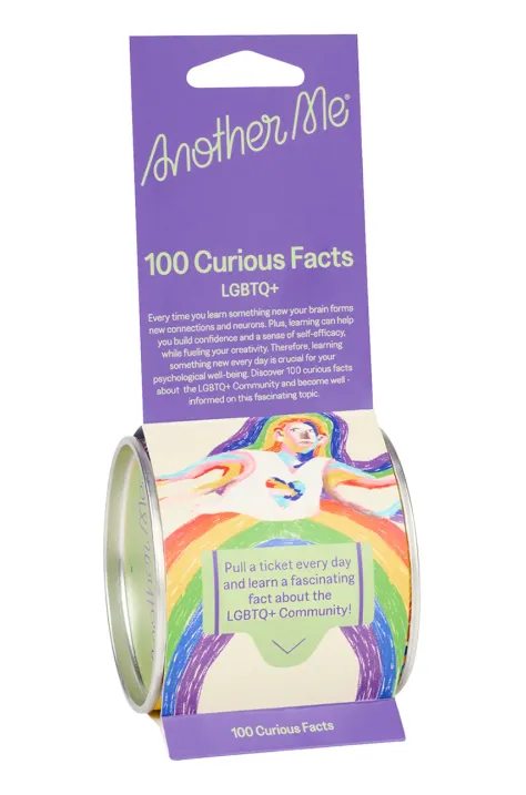 Another Me zestaw karteczek 100 Curious Facts, LGBTQ+, English kolor multicolor