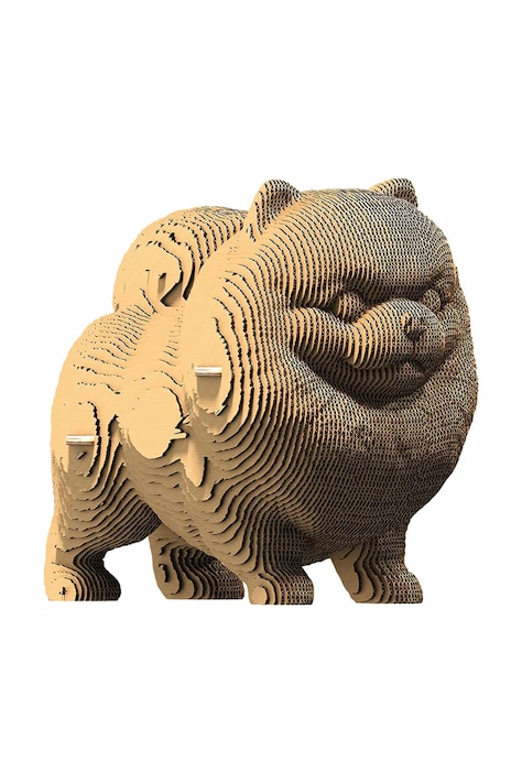 Cartonic puzzle 3d Pomeranian 16 x 14 x 10 cm culoarea bej