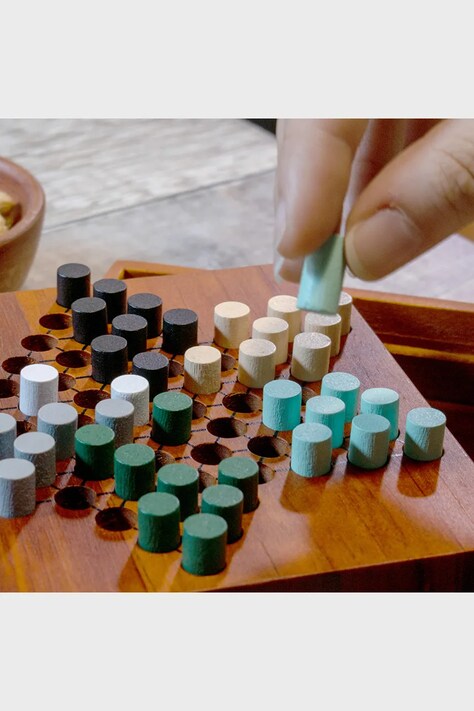 Настільна гра - китаєць Luckies of London Chinese Checkers 14 x 26 cm — фото 5