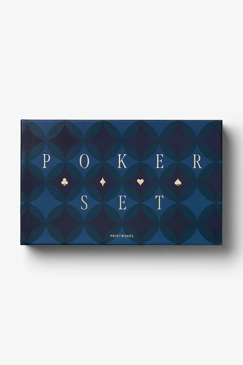 Printworks gra w pokera Art of Poker 22,5 x 36 cm kolor granatowy PW00765