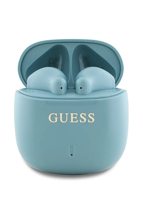 Бездротові навушники Guess Printed Classic Logo колір бірюзовий