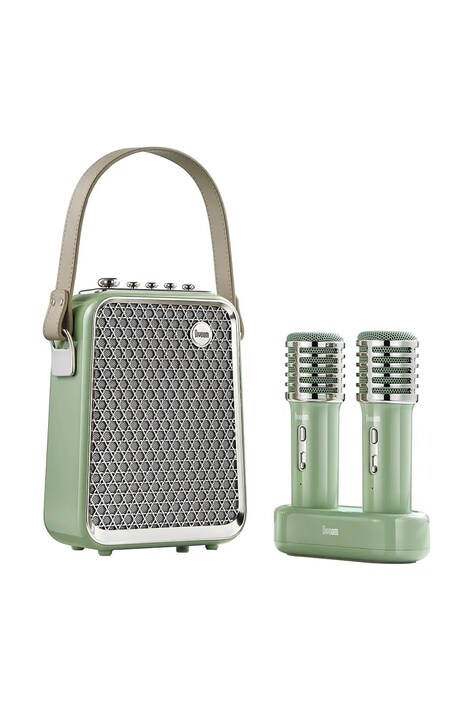 Беспроводная колонка с микрофонами Divoom SongBird Karaoke цвет зелёный