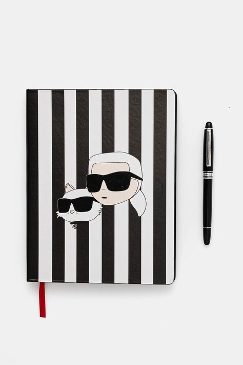 Σημειωματάριο και στυλό Karl Lagerfeld Ikon 2.0 χρώμα: μαύρο, A1M42035