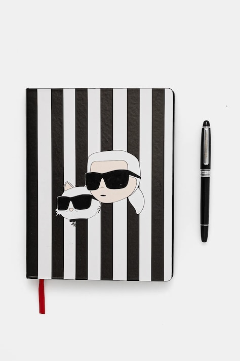 Σημειωματάριο και στυλό Karl Lagerfeld Ikon 2.0 χρώμα: μαύρο, A1M42035