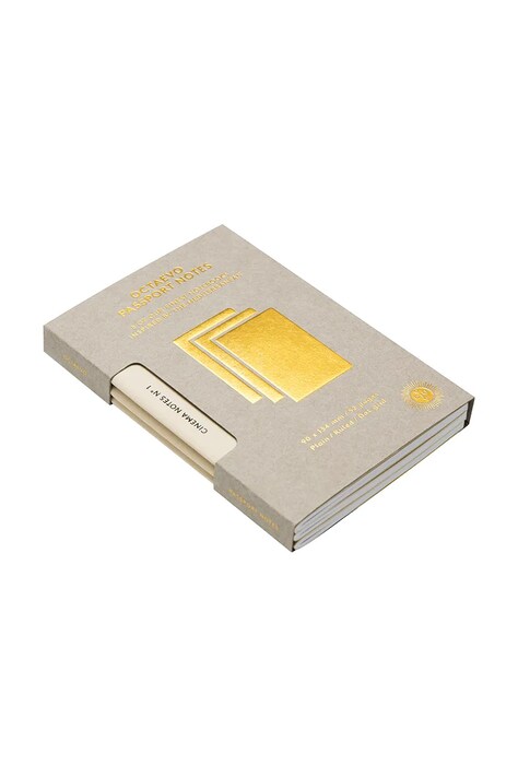 Σετ σημειωματάρια Octaevo Cinema Passport 3-pack χρώμα: μπεζ, 0