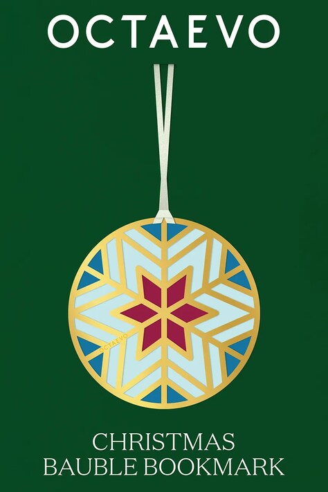 Octaevo zakładka do książek Christmas Bauble 5 x 10 cm kolor żółty