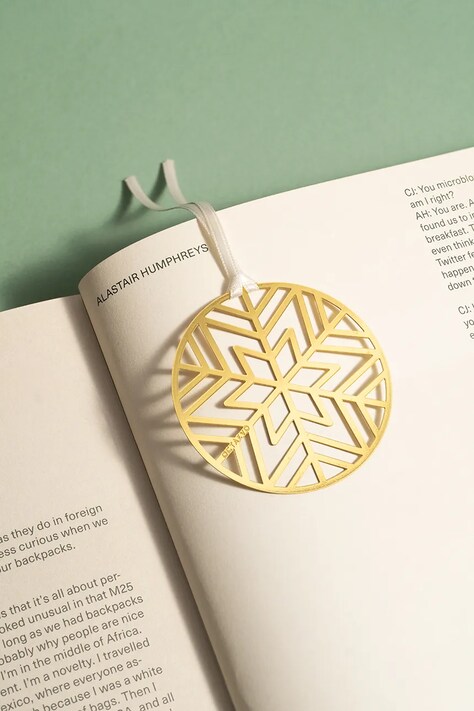 Закладка для книг Octaevo Christmas Bauble 5 x 10 cm колір жовтий