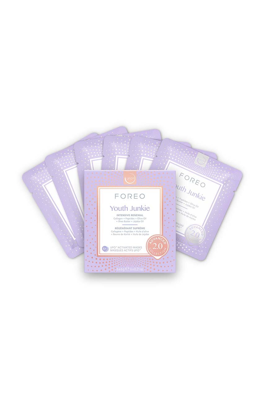Ενεργή μάσκα αντιγήρανσης ufo FOREO UFO Masks Youth Junkie 2.0 6-pack