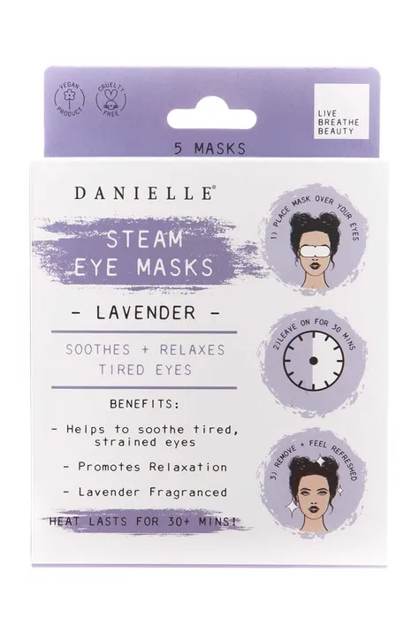 Náplasti na oči Danielle Beauty Lavender Steam Eye Mask 5-pak