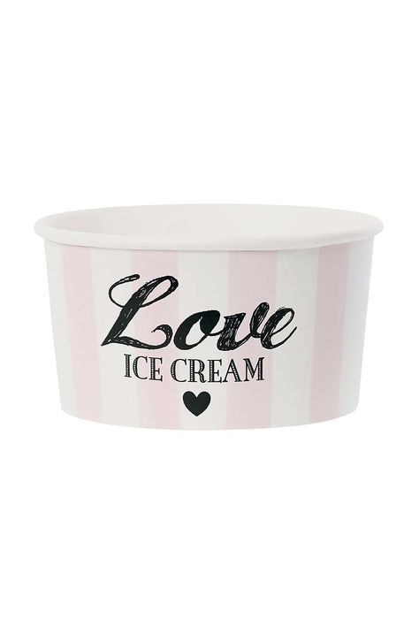 Miss Etoile Комплект еднократни чаши за сладолед с лъжици (8 броя)