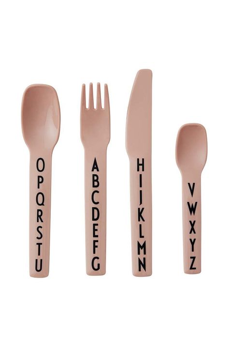 Set dječjeg pribora za jelo Design Letters Kids cutlery 4-pack
