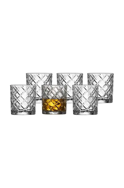 Комплект чаши за уиски Lyngby Diamond (6 броя)