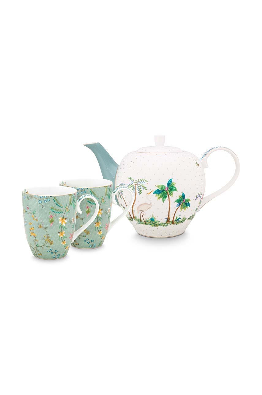 Pip Studio zestaw do herbaty Jolie Flowers 3-pack