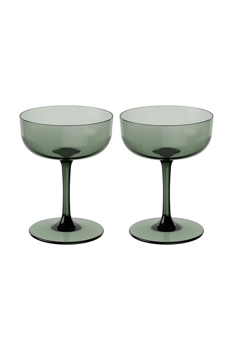 Komplet kozarcev za šampanjec Villeroy & Boch Like Sage 100 ml 2-pack zelena barva