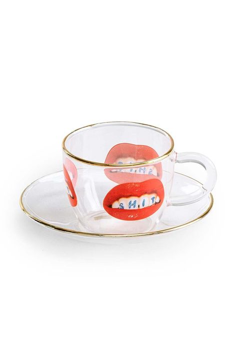 Чаша и чинийка Seletti Shit
