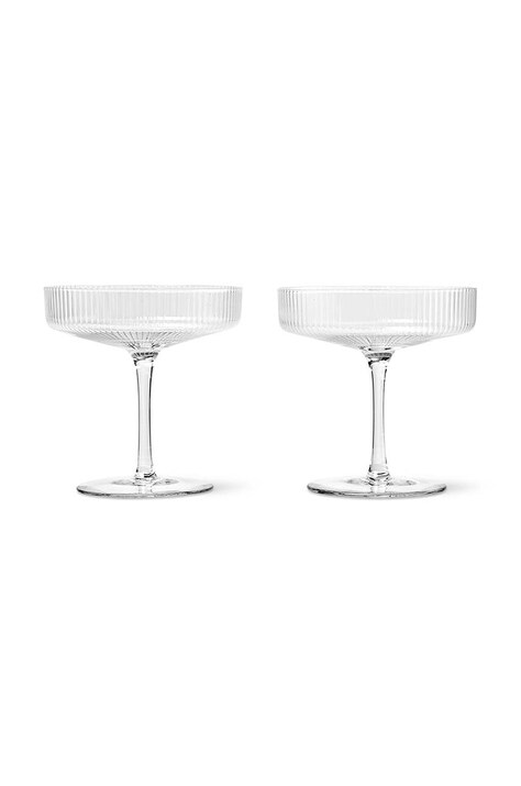 ferm LIVING calice da schampagne Ripple Champagne pacco da 2