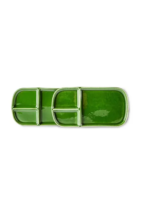Hkliving zestaw talerzy Emeralds 2-pack