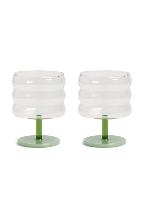 &k amsterdam set de pahare de vin Mingle Green 2-pack