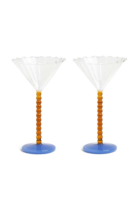 Σετ ποτηριών κρασιού &k amsterdam Coupe Perle Amber 2-pack