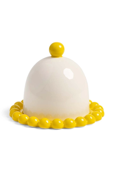 &k amsterdam vaj tartó Butter Dish Perle Yellow