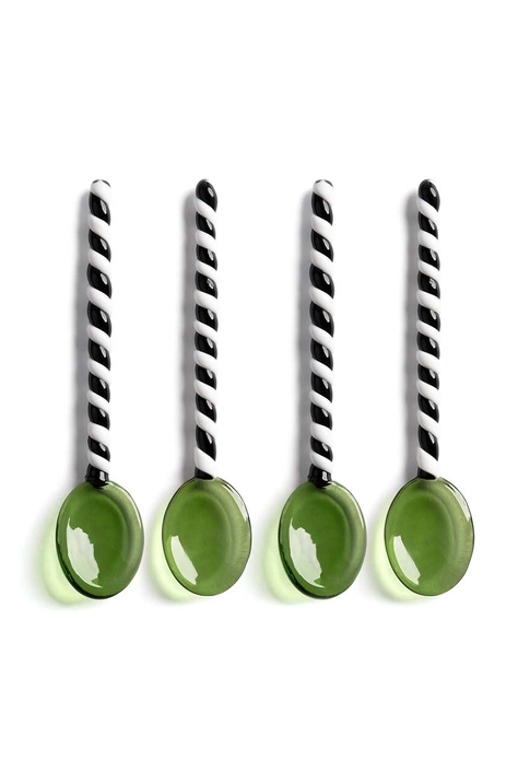 &k amsterdam zestaw łyżeczek Spoon Duet Green 4-pack