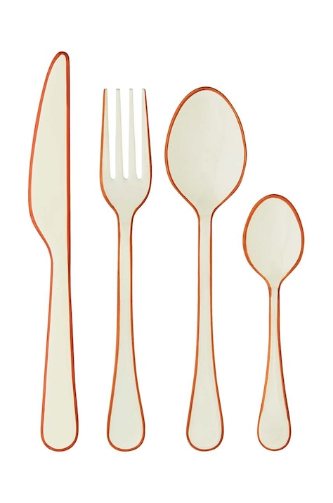 Madam Stoltz set de tacamuri Enamel Cutlery 4-pack