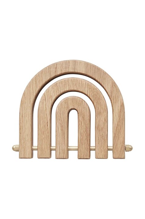 Podstavec na teplé jedlá OYOY Rainbow Wooden Trivet