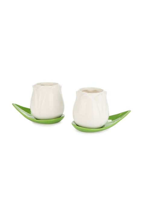 Набір чашок з блюдцями Balvi Tulip 100 ml 2-pack
