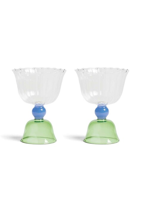 &k amsterdam set de pahare de vin tulip green 200 ml 2-pack