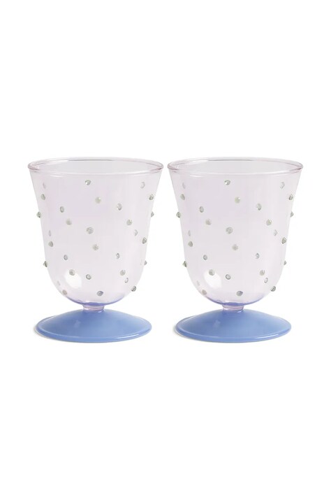 Набор бокалов &k amsterdam glass dot pink 200 ml 2 шт
