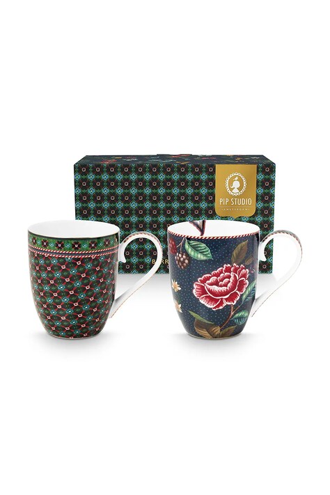 Pip Studio set cani Berry Blues 450 ml 2-pack