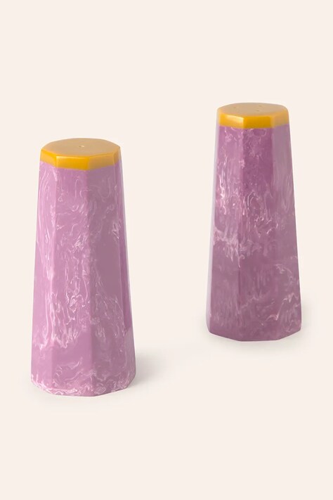 Soľnička a korenička Calma House Mango 3,3 x 8 cm fialová farba