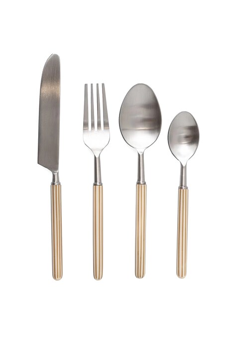 Calma House komplet sztućców Mango 4-pack kolor beżowy