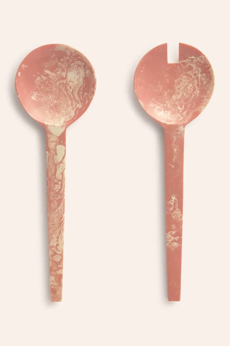 Šalátové lyžice Calma House Mango 2-pak ružová farba