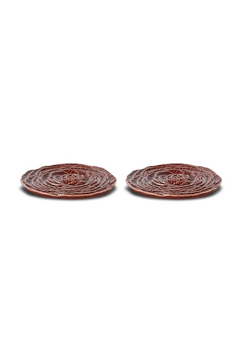 Komplet desertnih krožnikov Byon Coaster Veggie 2-pack bordo barva
