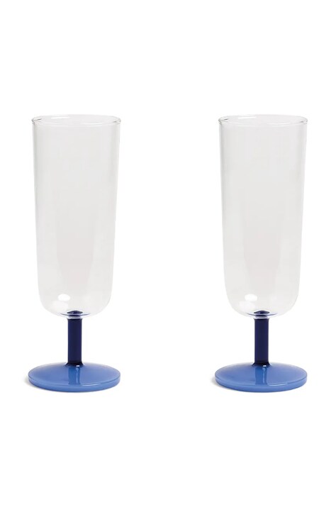 Набор бокалов для шампанского &k amsterdam mingle blue 250 ml